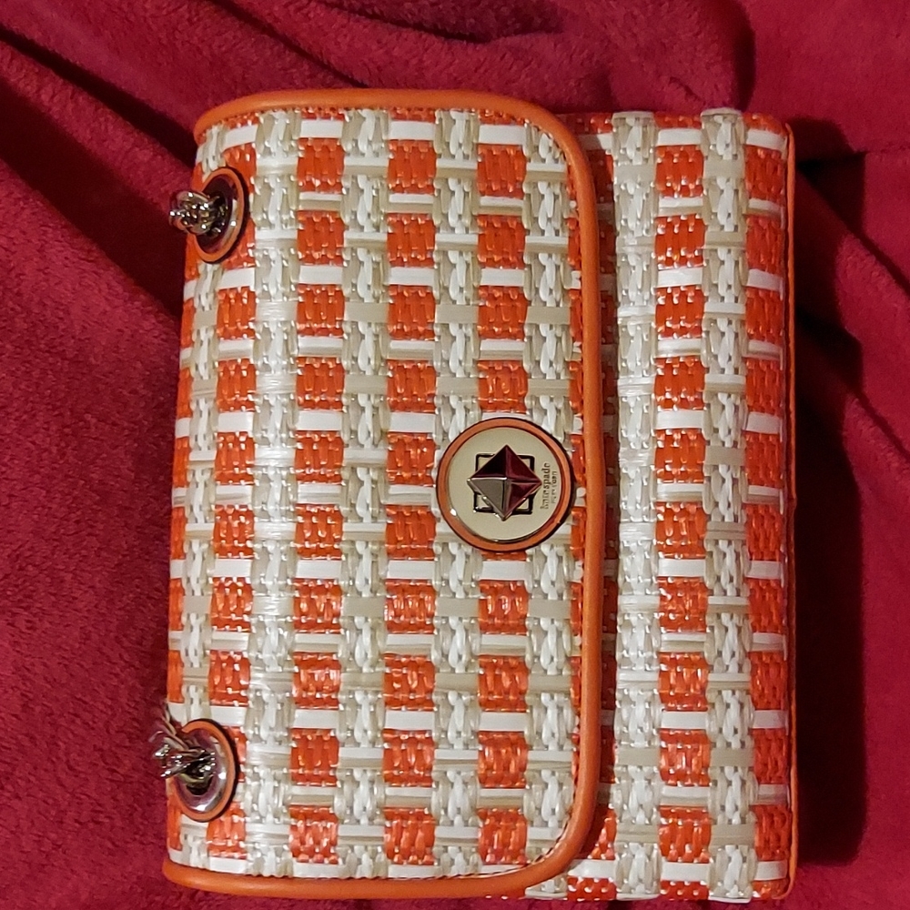 Kate Spade Orange and White Crossbody Bag